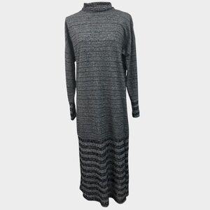 Anthro Self Contrast S Turtleneck‎ Dress Lightweight Rib Sweater Knit USA Sample